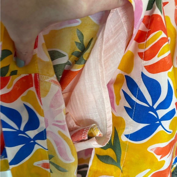 Olivaceous Colorful Tropical Print Shift Dress Sz Med - Picture 6 of 6